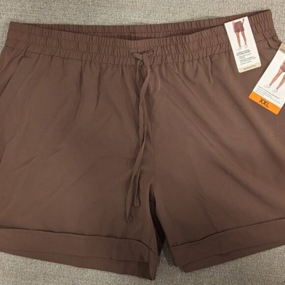 Mondetta Women's Plus Size Mocha Mousse Active Walking Shorts, size XXL - Picture 5 of 5